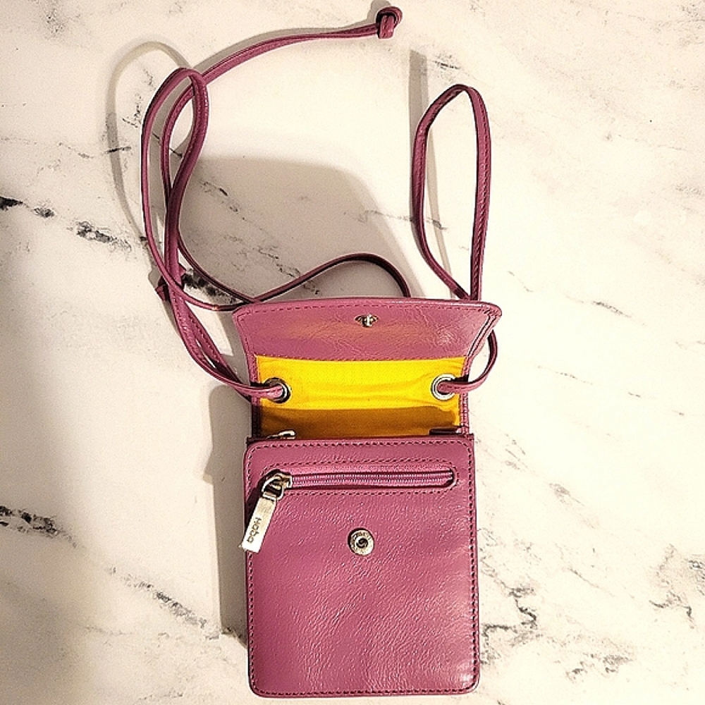 HOBO Int'l Small Pink Leather Crossbody Bag